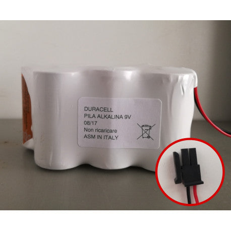 BATTERIA ALCALINA MN1400 6XC CON CONNETTORE SIRENA TECSA HORNER