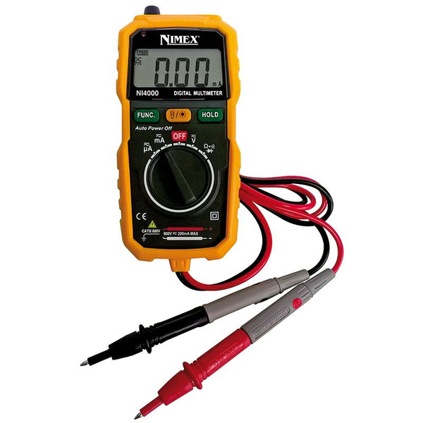 MULTIMETRO TASCABILE AUTORANGE CON DISPLAY 3 ½ DGT CAT III 600