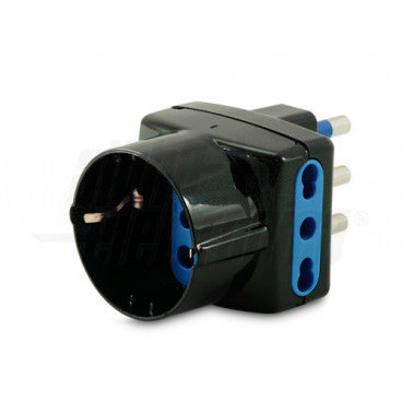 ADATT. SP. 16A A 2PR BIP + 1 SCK NERO