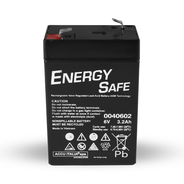 BATTERIA AL PIOMBO ENERGY SAFE 6V 3,2AH