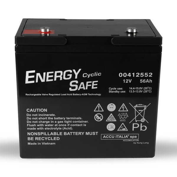 BATTERIA AL PIOMBO ENERGY SAFE 12V 56AH