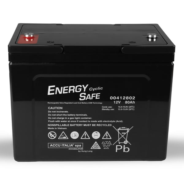 BATTERIA AL PIOMBO ENERGY 12V 80AH CYCLICA