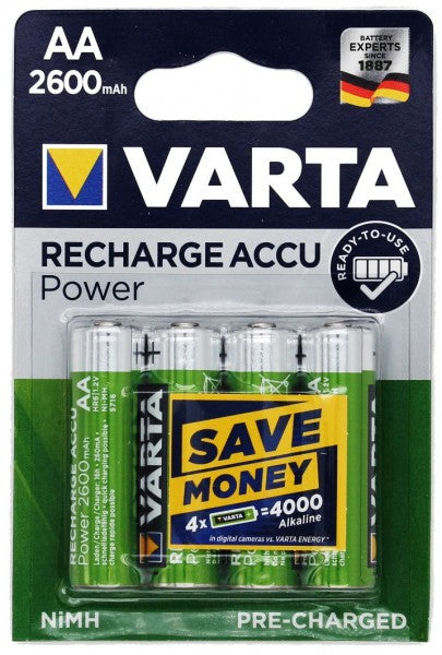 VARTA BATTERIA RICARIC. AA BLISTER 4PZ 2600MAH