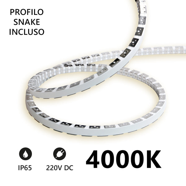 Striscia LED Snake Flex 5m IP65 230V 4000K 11W/m
