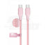 CAVO USB2.0 M/M 60W TIPO c A TIPO C 1 MT ROSA
