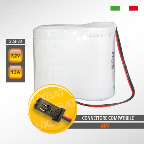 BATTERIA PER ANTIFURTO LITIO 7,2V 13AH D COMP. AVS