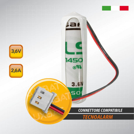 BATTERIA PER ANTIFURTO LITIO  3,6V AA SAFT TECNOALARM