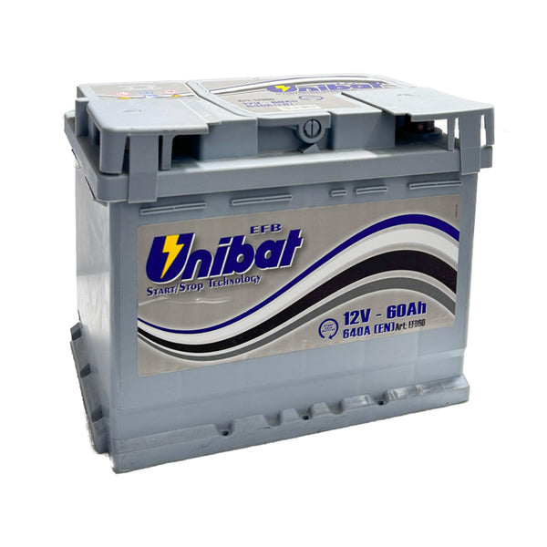 BATTERIA AUTO UNIBAT 12V 60AH EFB