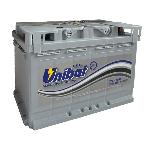 BATTERIA AUTO UNIBAT 12V 70AH EFB