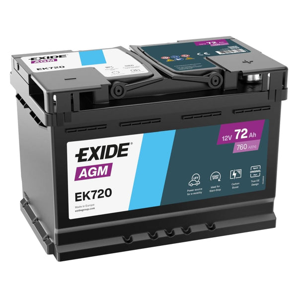 BATTERIA AUTO EXIDE AGM 12V 72AH START&STOP