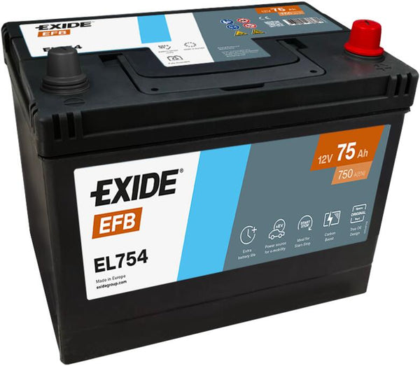 BATTERIA AUTO EXIDE 12V 75AH EFB START&STOP