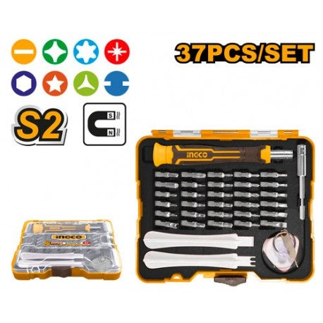 SET 37 PZ. CACCIAVITI DI PRECISIONE C/BIT MAGNETICI