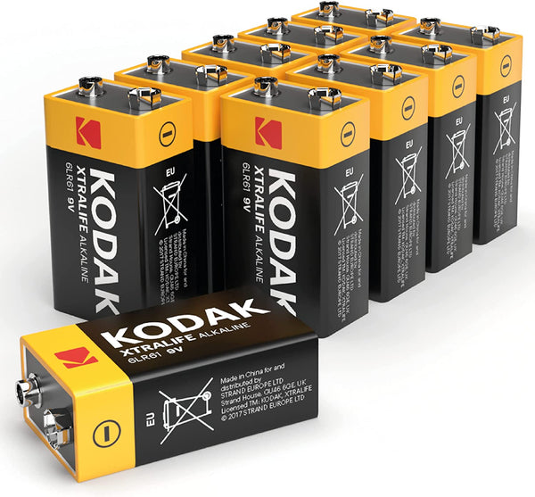 Kodak Xtralife alkaline 9V battery 10pack