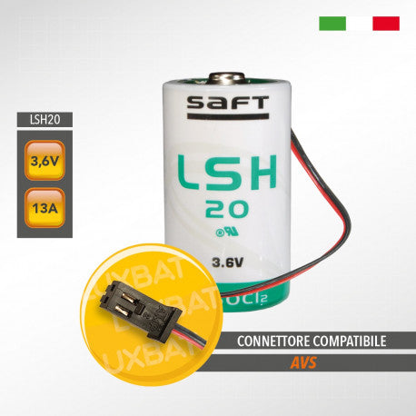 PILA AL LITIO SAFT 3,6V FORMATO D PER SISTEMI ELKRON, AVS
