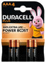 DURACELL PILA ALCALINA AAA POWER BOOST BL 4PZ.