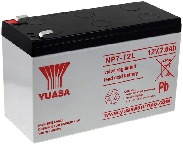 BATTERIA AL PIOMBO YUASA 12V 7AH FASTON 6MM