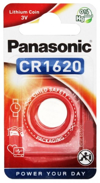 PILA AL LITIO BOTTONE PANASONIC FORMATO CR1620