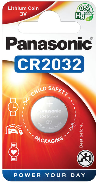 PILA AL LITIO BOTTONE PANASONIC 3V CR2032